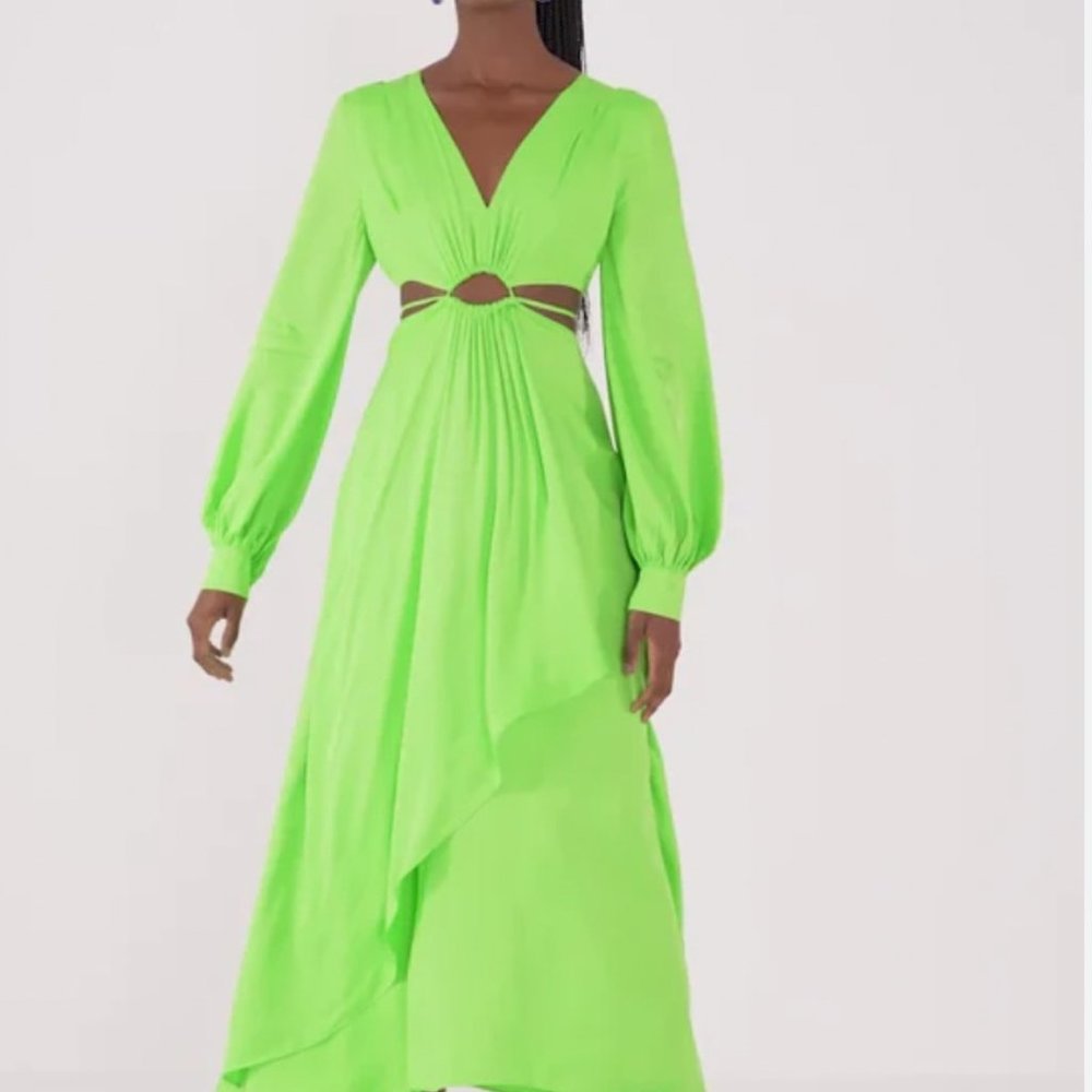 FARM Rio Lime Green Maxi Dress Dopamine - Picture 2 of 13